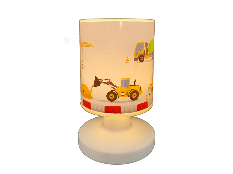 LED Akku Tischleuchte Motiv Baustelle per USB aufladbar, Höhe 20cm