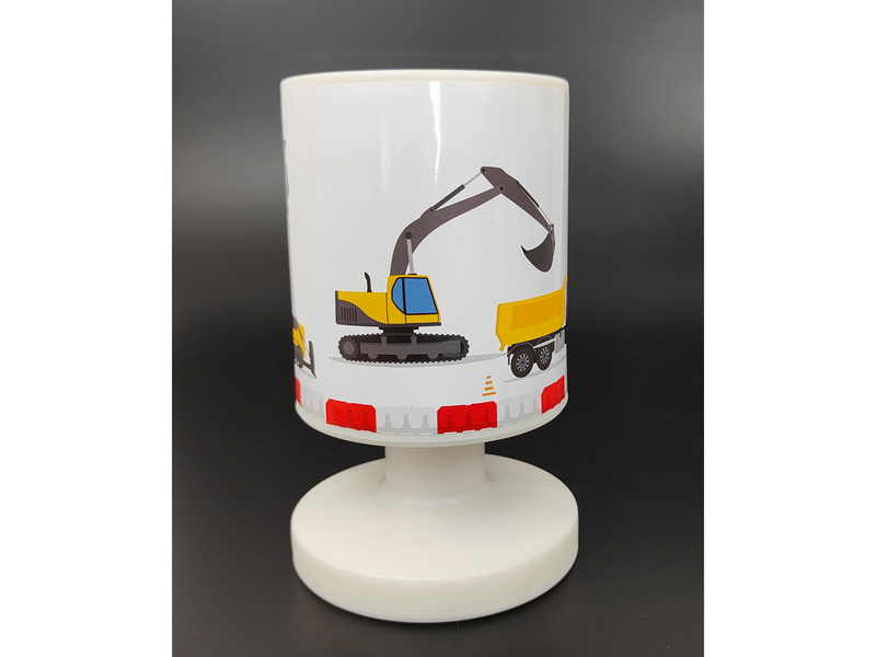 LED Akku Tischleuchte Motiv Baustelle per USB aufladbar, Höhe 20cm