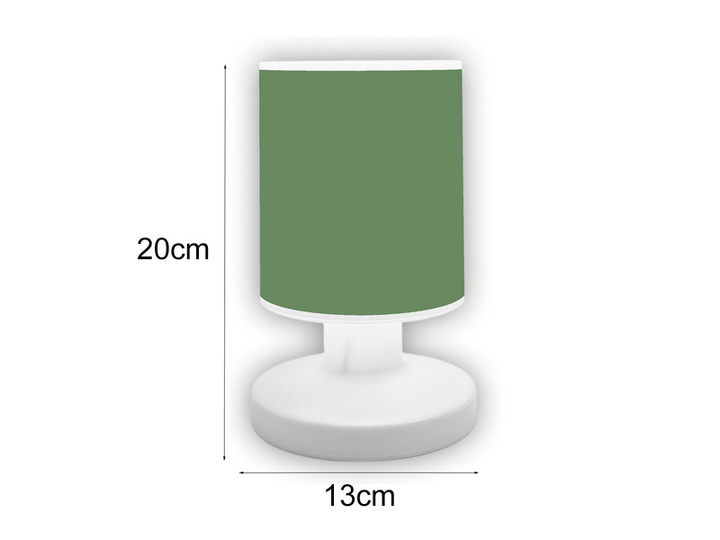 LED Akku Tischleuchte mit Schirm Salbeigrün per USB aufladbar, Höhe 20cm