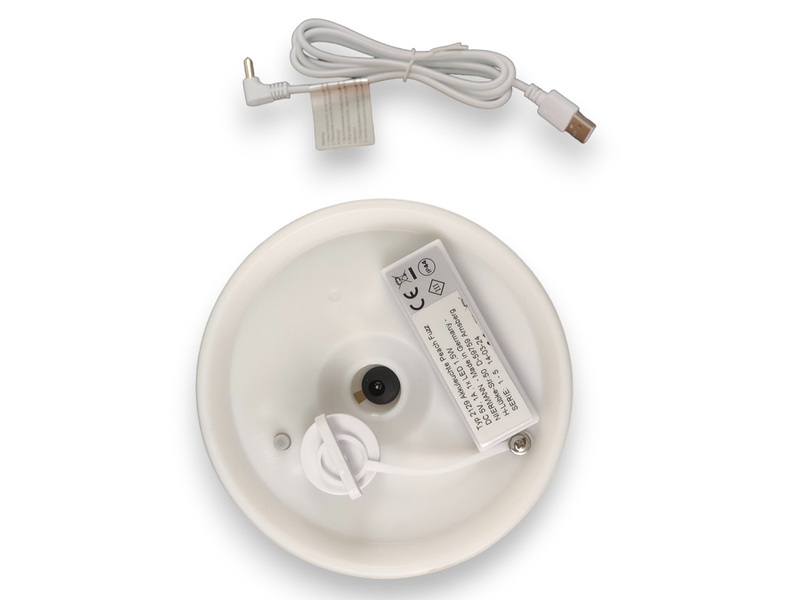 LED Akku Tischleuchte mit Schirm Salbeigrün per USB aufladbar, Höhe 20cm