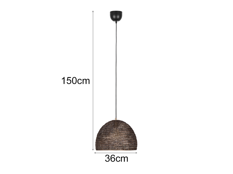 Vintage LED Pendelleuchte aus Metallgeflecht in Altmessing, Ø36cm