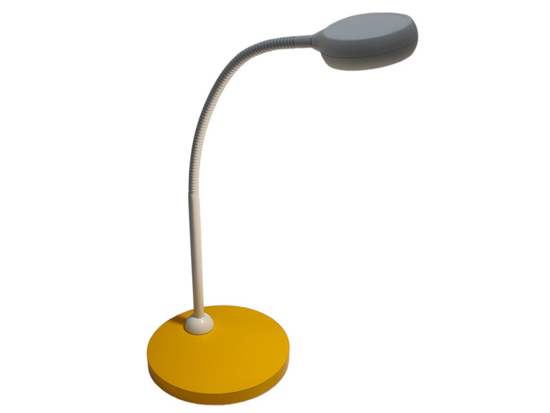 Kinder Schreibtischleuchte Sonnengelb-Grau mit Flexarm, Höhe 43cm