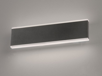 Flache LED Wandleuchte MUUR Schwarz mit Schalter, Breite 30,5cm