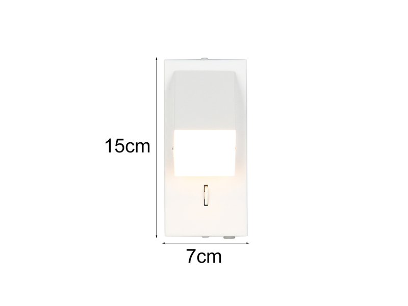 LED Innen Wandleuchte RAGLAN schwenkbar mit Schalter, Weiß Höhe 15cm