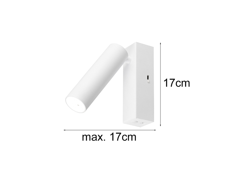LED Wandstrahler AMBALA Weiß, dimmbar & Lichtfarbe wählbar, Breite 4cm