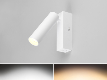 LED Wandstrahler AMBALA Weiß, dimmbar & Lichtfarbe wählbar, Breite 4cm