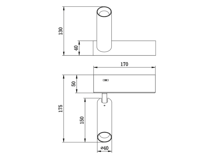 LED Wandstrahler AMBALA Schwarz, dimmbar & Lichtfarbe wählbar, Breite 4cm