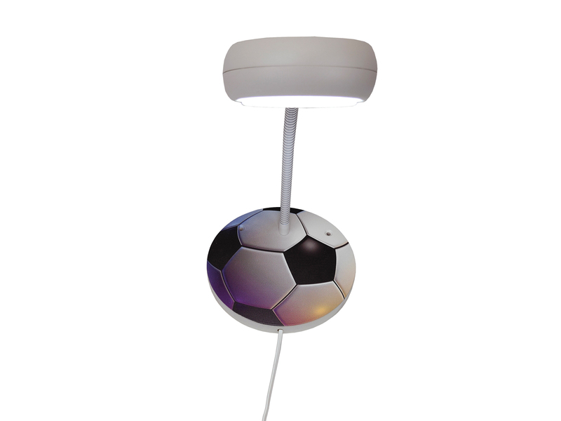 Wandlampe für Kinderzimmer mit Fußball-Motiv, Flexarm, Höhe 20cm