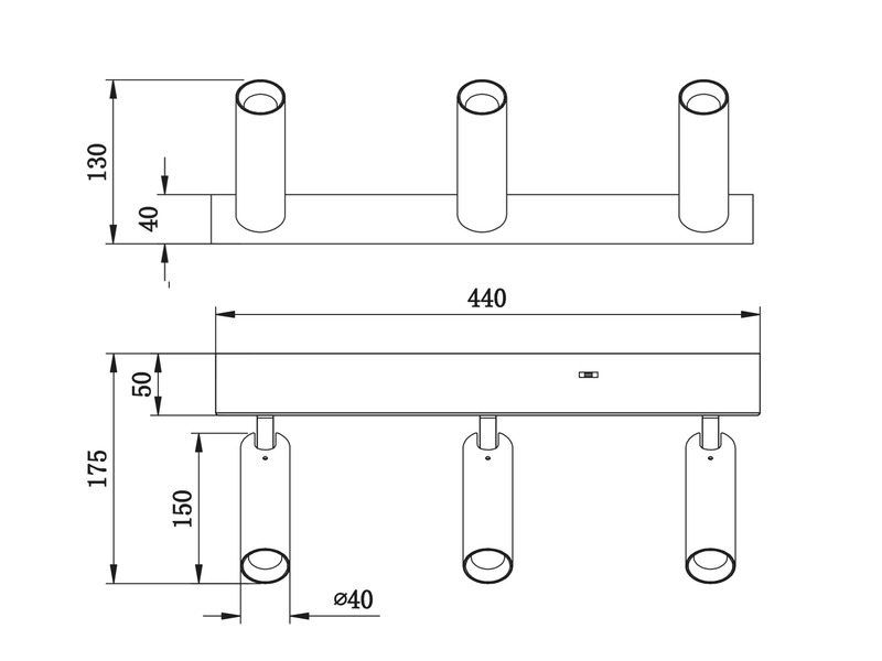 Moderner LED Deckenstrahler AMBALA dimmbar 3-flammig Weiß, Breite 44cm