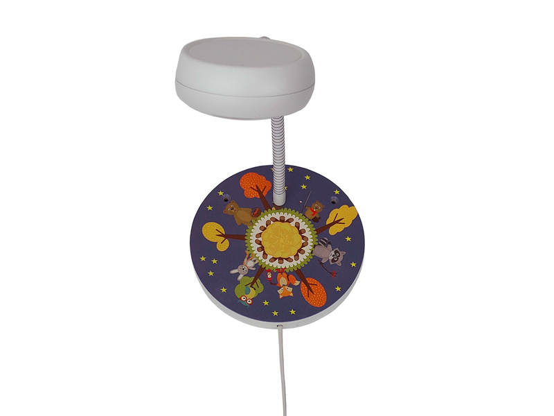 LED Wandleuchte für Kinderzimmer mit Wald-Motiven, Flexarm, Höhe 20cm