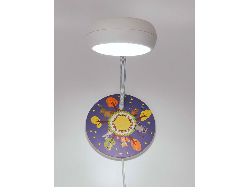 LED Wandleuchte für Kinderzimmer mit Wald-Motiven, Flexarm, Höhe 20cm