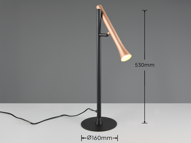 Große LED Tischleuchte FIATO dimmbar & schwenkbar Höhe 53cm