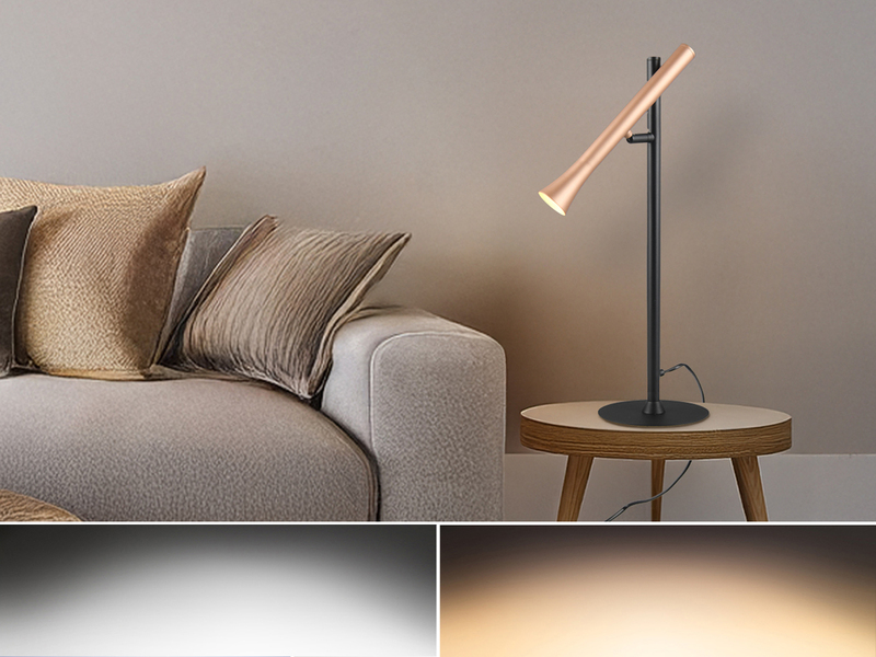 Große LED Tischleuchte FIATO dimmbar & schwenkbar Höhe 53cm