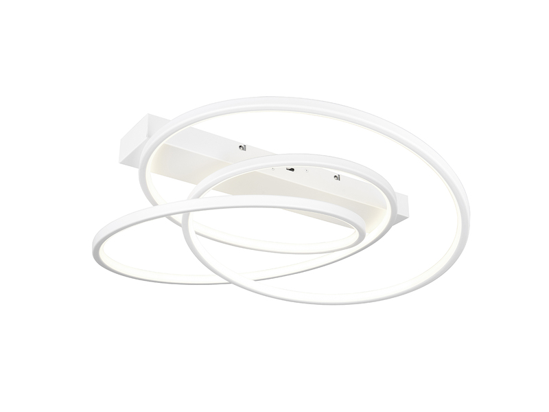 Moderne LED Deckenleuchte DARVIN dimmbar in Weiß, Breite 64cm