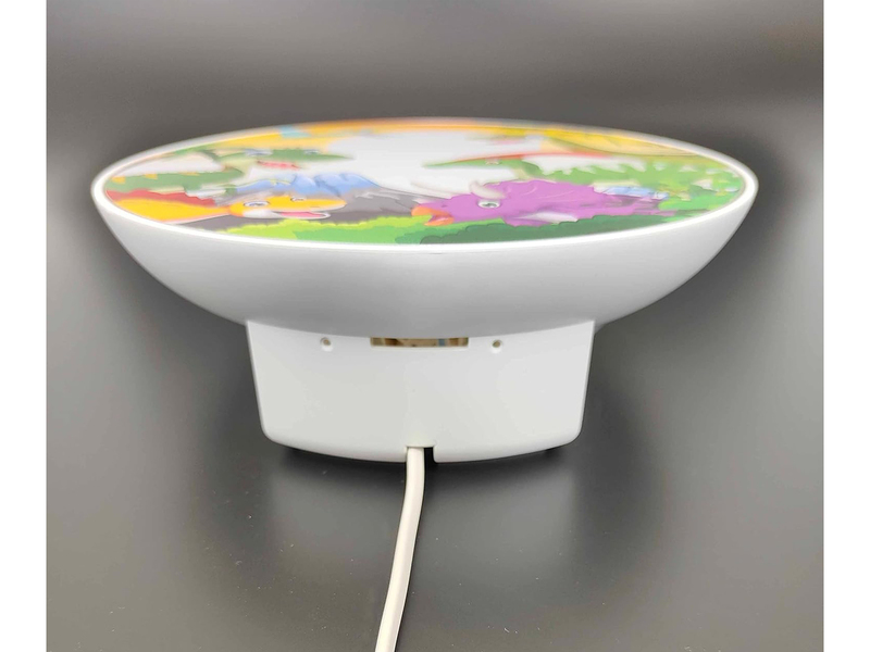 Kinderzimmer Wandlampe mit Dinosaurier Motiven Schalter und Stecker Ø 25cm