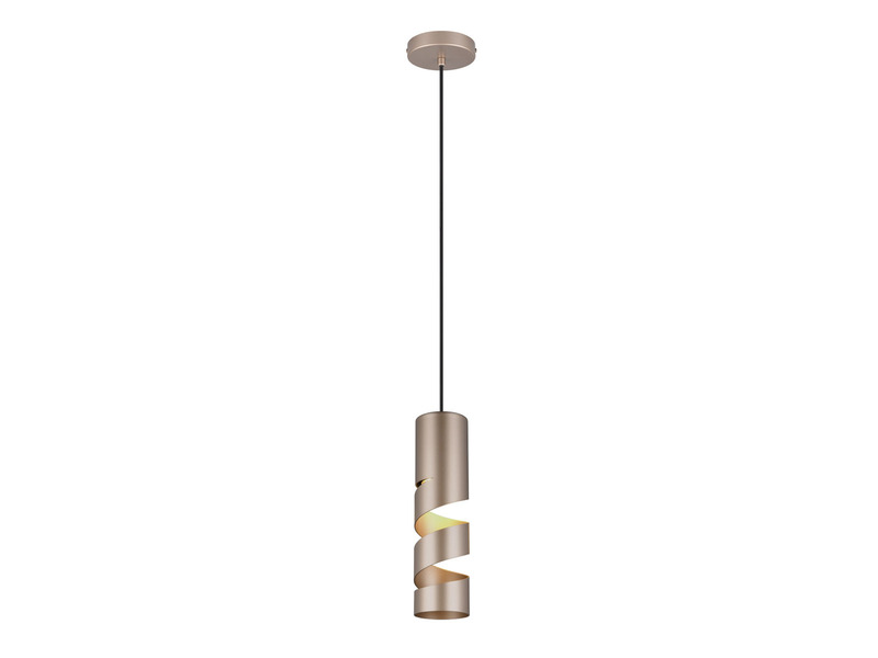 Moderne kleine LED Pendelleuchte 1-flammig aus Metall in Coffee, Ø12cm