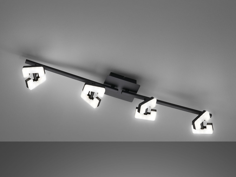 LED Deckenstrahler RAY Schwarz 4-flammig, Breite 78cm