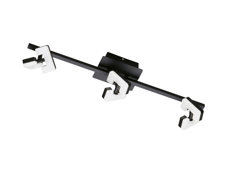 LED Deckenstrahler RAY Schwarz 3-flammig, Breite 60cm