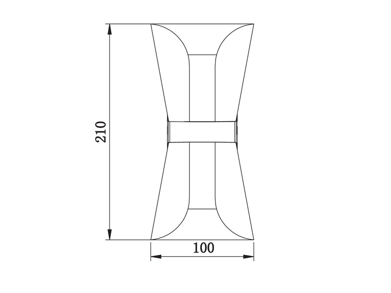 Wandleuchte COAT Weiß Coffee mit Updown Lichtaustritt, Höhe 21cm