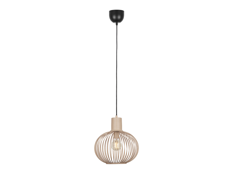 LED Pendelleuchte mit Gitter Lampenschirm Beige Ø 33cm