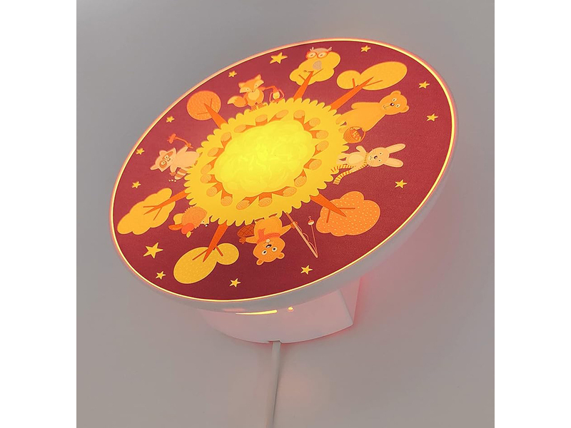 Kinderzimmer Wandlampe Wald Ø 25cm mit Schalter, Kabel, Stecker & E14 LED
