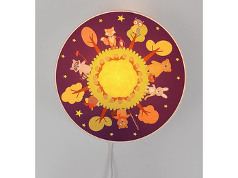 Kinderzimmer Wandlampe Wald Ø 25cm mit Schalter, Kabel, Stecker & E14 LED