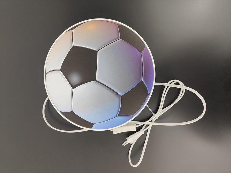 Kinderzimmer Wandlampe Fußball Ø 25cm mit Schalter, Kabel, Stecker & E14 LED