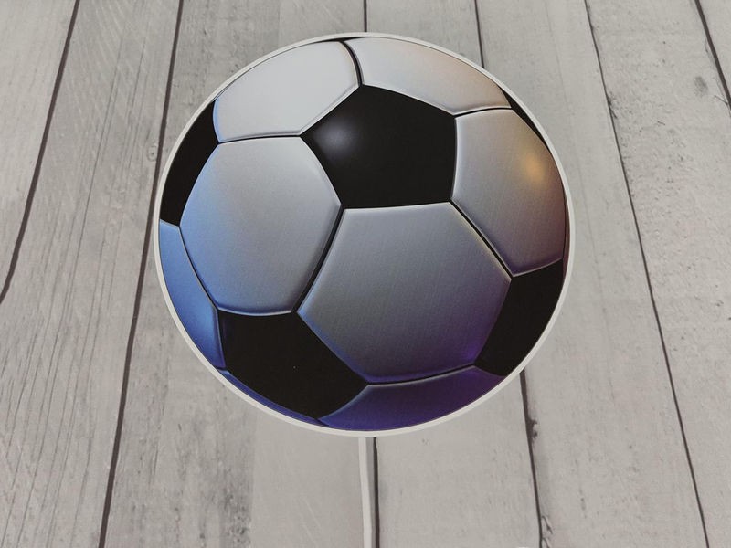 Kinderzimmer Wandlampe Fußball Ø 25cm mit Schalter, Kabel, Stecker & E14 LED