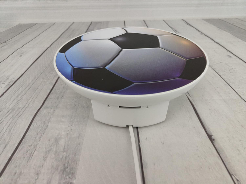 Kinderzimmer Wandlampe Fußball Ø 25cm mit Schalter, Kabel, Stecker & E14 LED