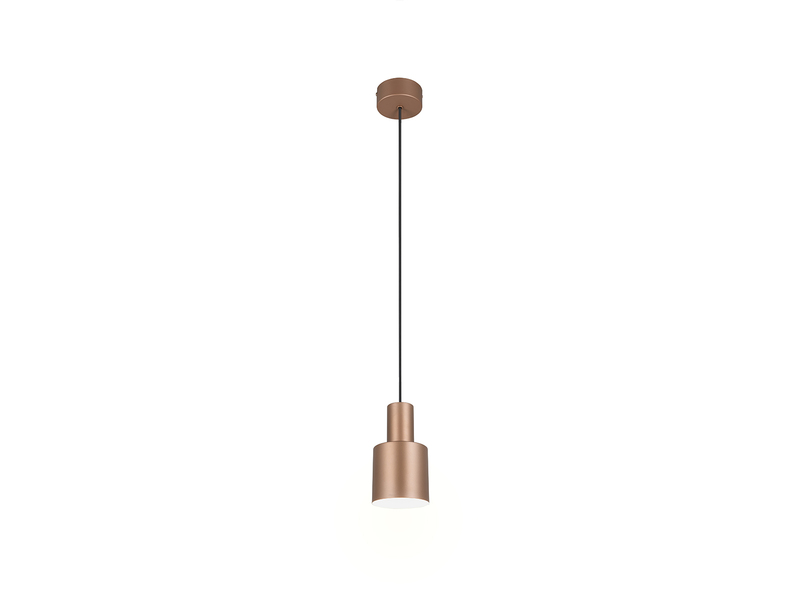 Kleine Pendelleuchte mit Metall Lampenschirm Coffee mit E27 LED, Ø 12cm