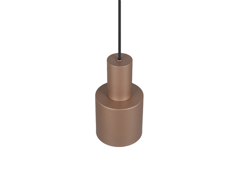 Kleine Pendelleuchte mit Metall Lampenschirm Coffee mit E27 LED, Ø 12cm