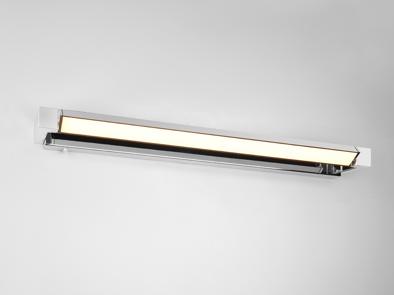 Dimmbare LED Bad Spiegelleuchte FABRIZIO schwenkbar, Chrom Breite 80cm