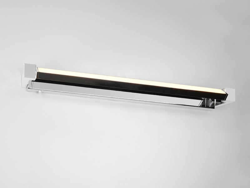 Dimmbare LED Bad Spiegelleuchte FABRIZIO schwenkbar, Chrom Breite 80cm