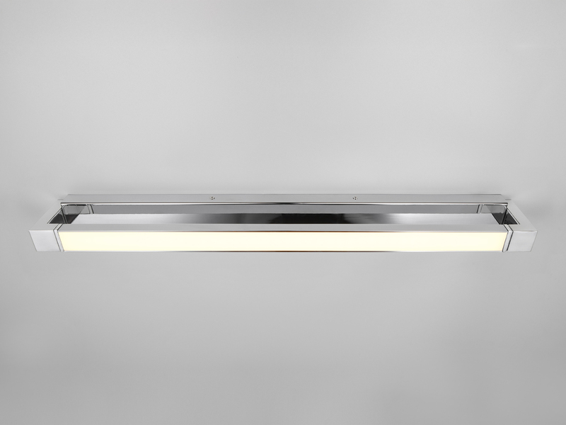 Dimmbare LED Bad Spiegelleuchte FABRIZIO schwenkbar, Chrom Breite 80cm