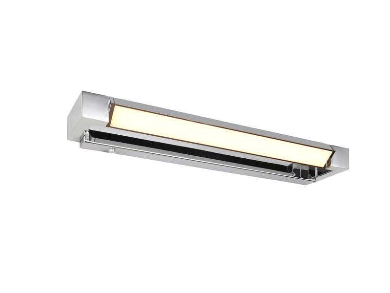 Dimmbare LED Bad Spiegelleuchte FABRIZIO schwenkbar, Chrom Breite 50cm