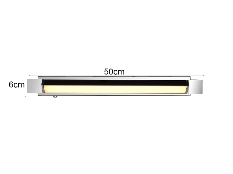 2er SET dimmbare LED Bad Spiegelleuchten schwenkbar, Chrom Breite 50cm