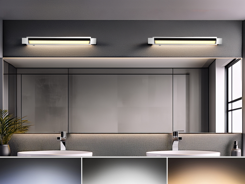 2er SET dimmbare LED Bad Spiegelleuchten schwenkbar, Chrom Breite 50cm