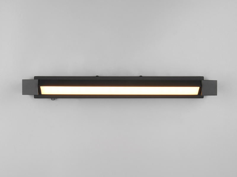 2er SET dimmbare LED Bad Spiegelleuchten schwenkbar, Schwarz Breite 50cm