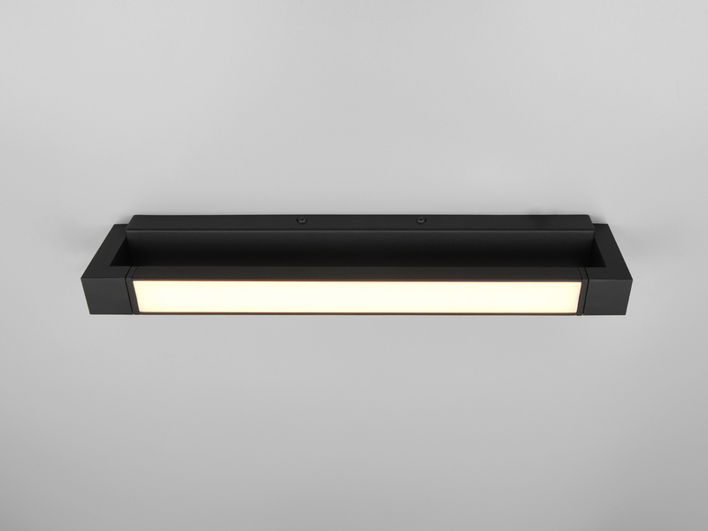 2er SET dimmbare LED Bad Spiegelleuchten schwenkbar, Schwarz Breite 50cm
