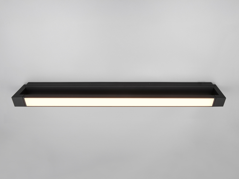 2er SET dimmbare LED Bad Spiegelleuchten schwenkbar, Schwarz Breite 80cm