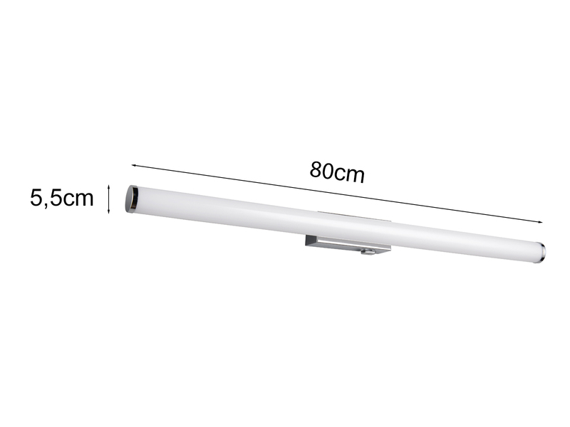 Bad Spiegelleuchte MATTIMO mit Schalter, Licht neutralweiß, Breite 80cm