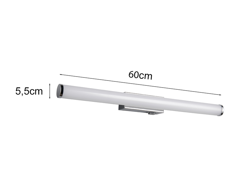 2er SET Bad Spiegelleuchten mit Schalter, Licht neutralweiß, Breite 60cm