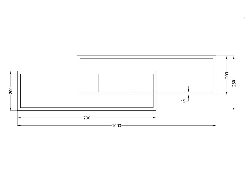 LED Deckenleuchte ALBANY Silber mit Fernbedienung dimmbar, 100cm lang