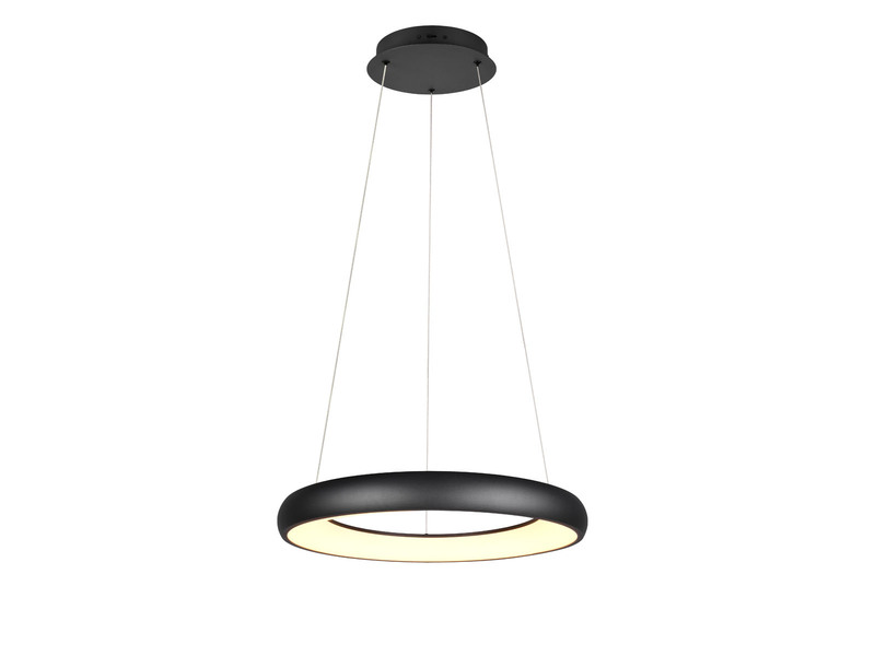 LED Pendelleuchte CARDONA Schwarz, dimmbar & 3 Lichtfarben, Ø 62cm groß