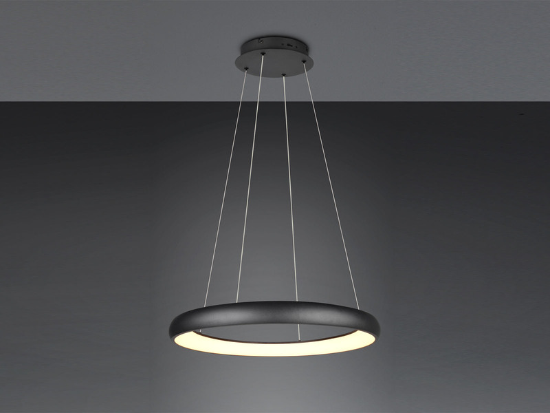 LED Pendelleuchte CARDONA groß Schwarz, dimmbar & 3 Lichtfarben, Ø 62cm