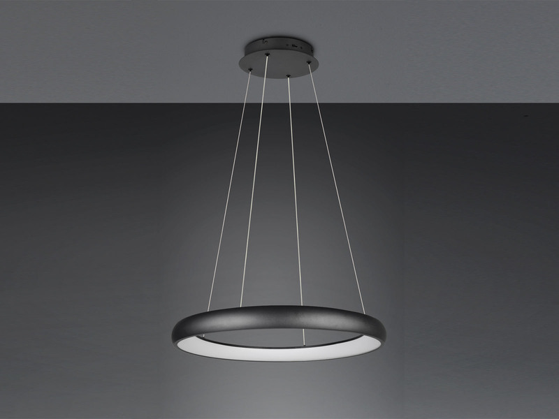 LED Pendelleuchte CARDONA groß Schwarz, dimmbar & 3 Lichtfarben, Ø 62cm