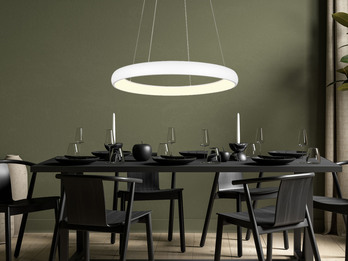 LED Pendelleuchte CARDONA groß Weiß, dimmbar & 3 Lichtfarben, Ø 75cm