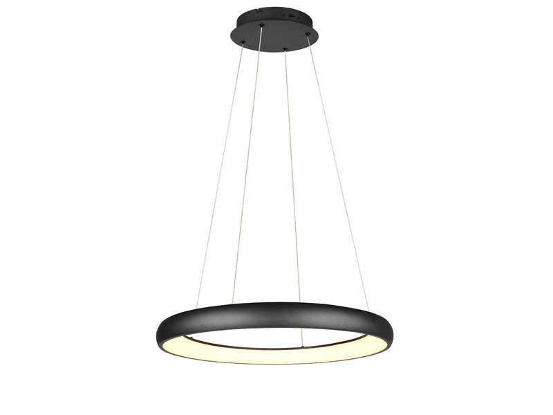 LED Pendelleuchte CARDONA Schwarz, dimmbar & 3 Lichtfarben, Ø 75cm groß