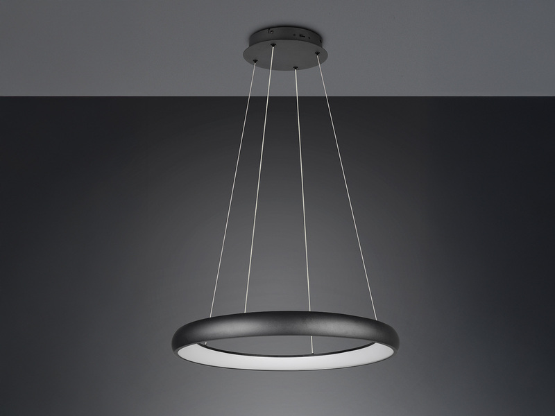 LED Pendelleuchte CARDONA groß Schwarz, dimmbar & 3 Lichtfarben, Ø 75cm