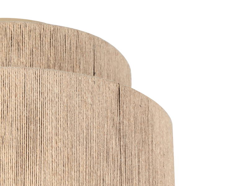 Deckenleuchte aus Jute Natur im Boho Stil mit E27 LED, Ø 30cm